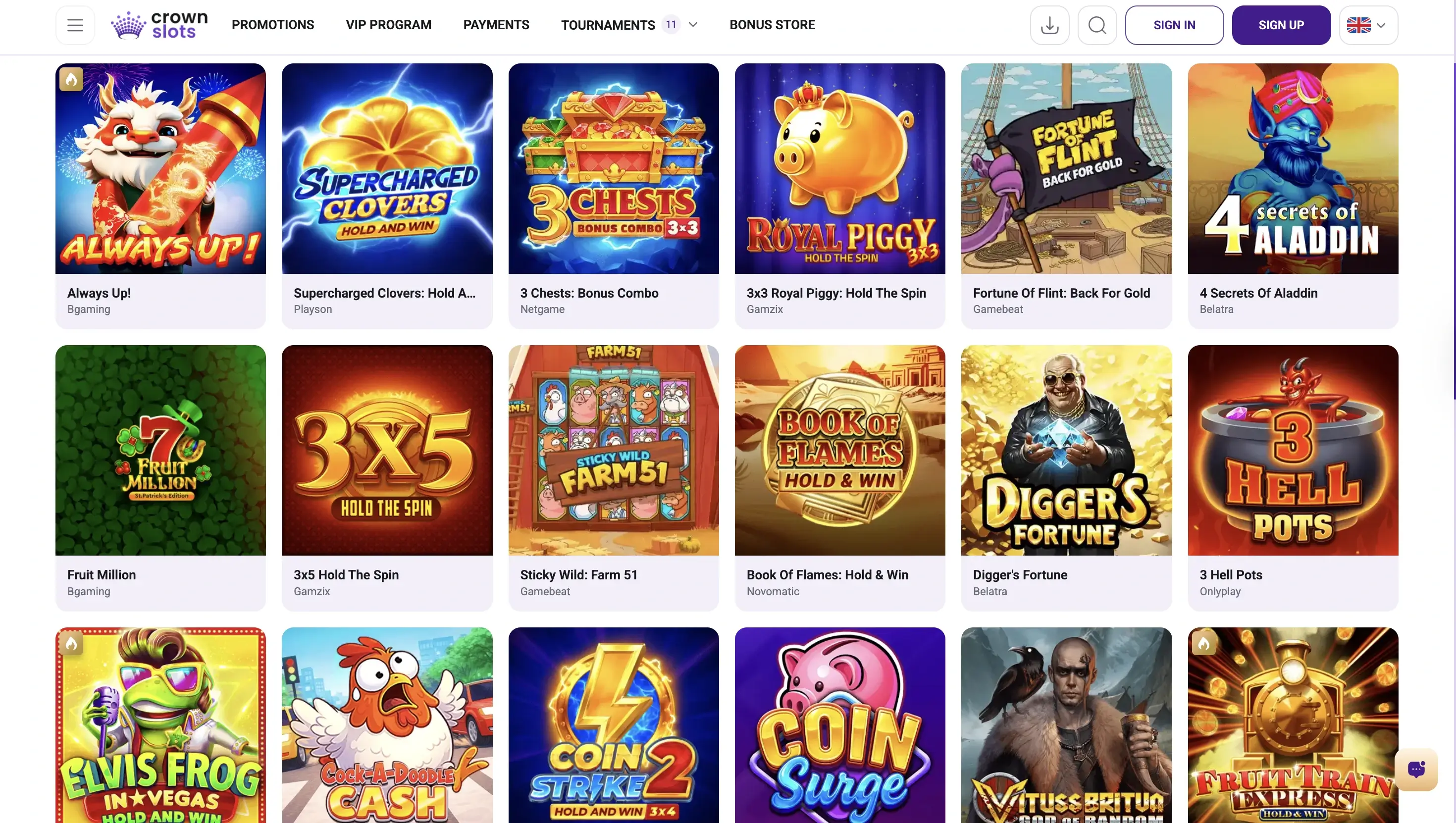 CrownSlots Games Collection