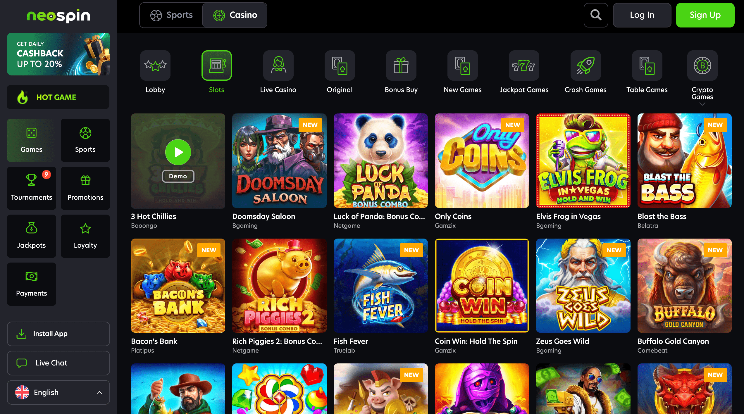 NeoSpin Games Collection