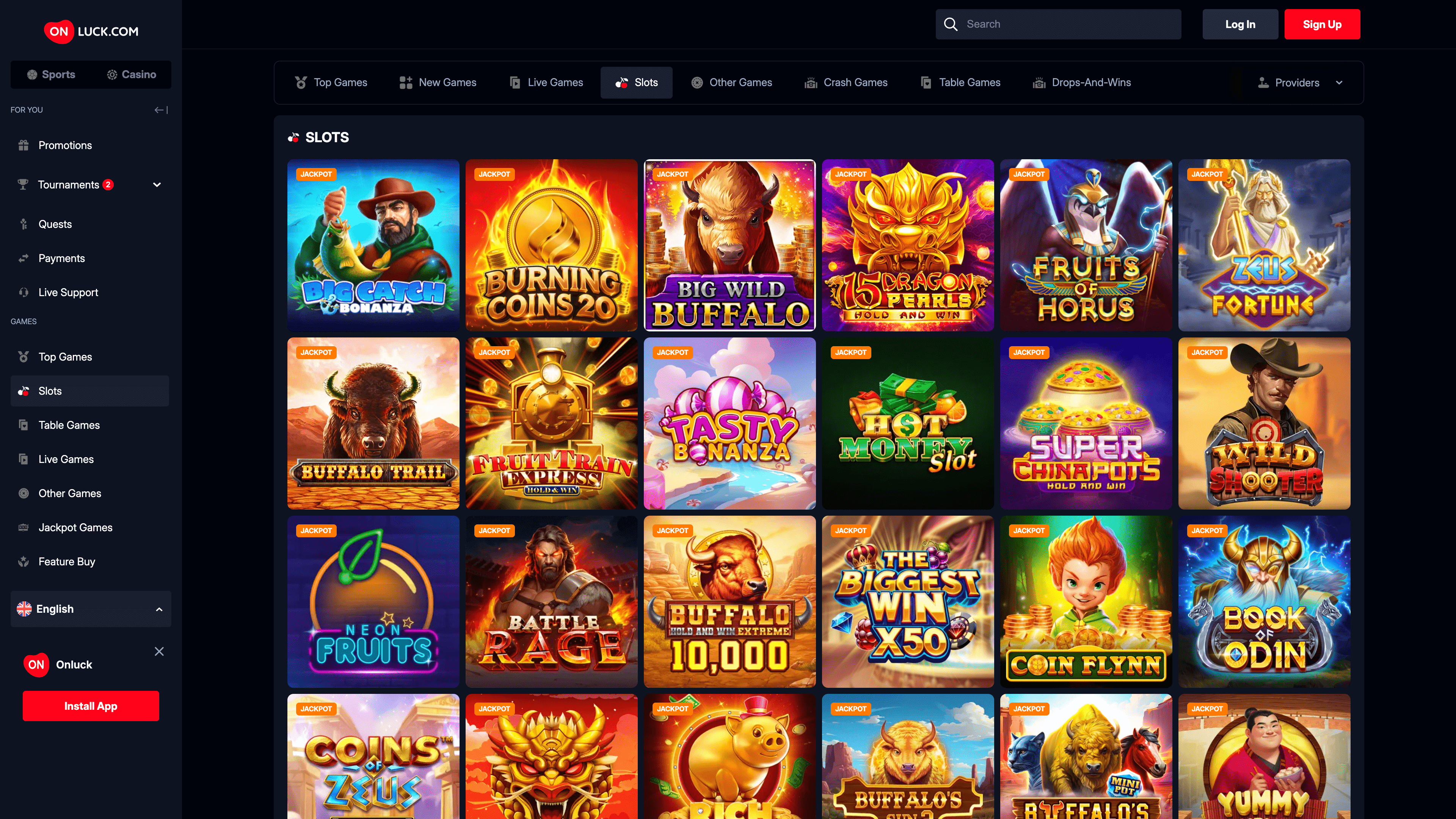 OnLuck Casino Games Collection
